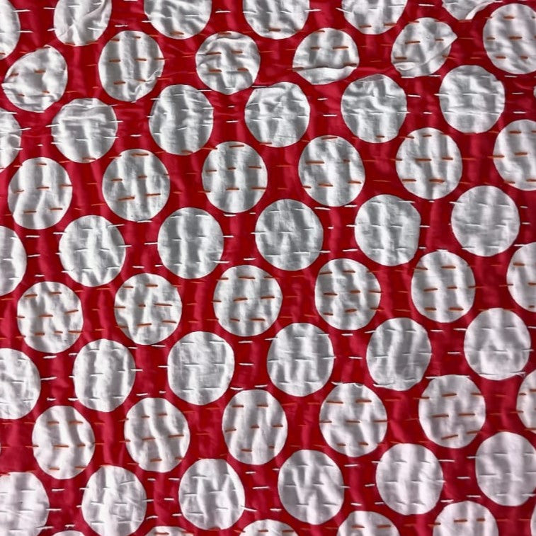 Handmade kanta Work bedsheet