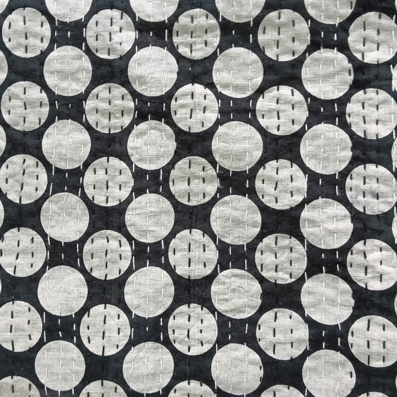 Handmade kanta Work bedsheet
