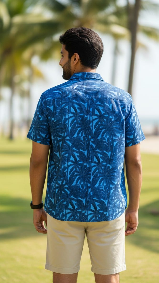 Coconut Tree Print Men's Shirt