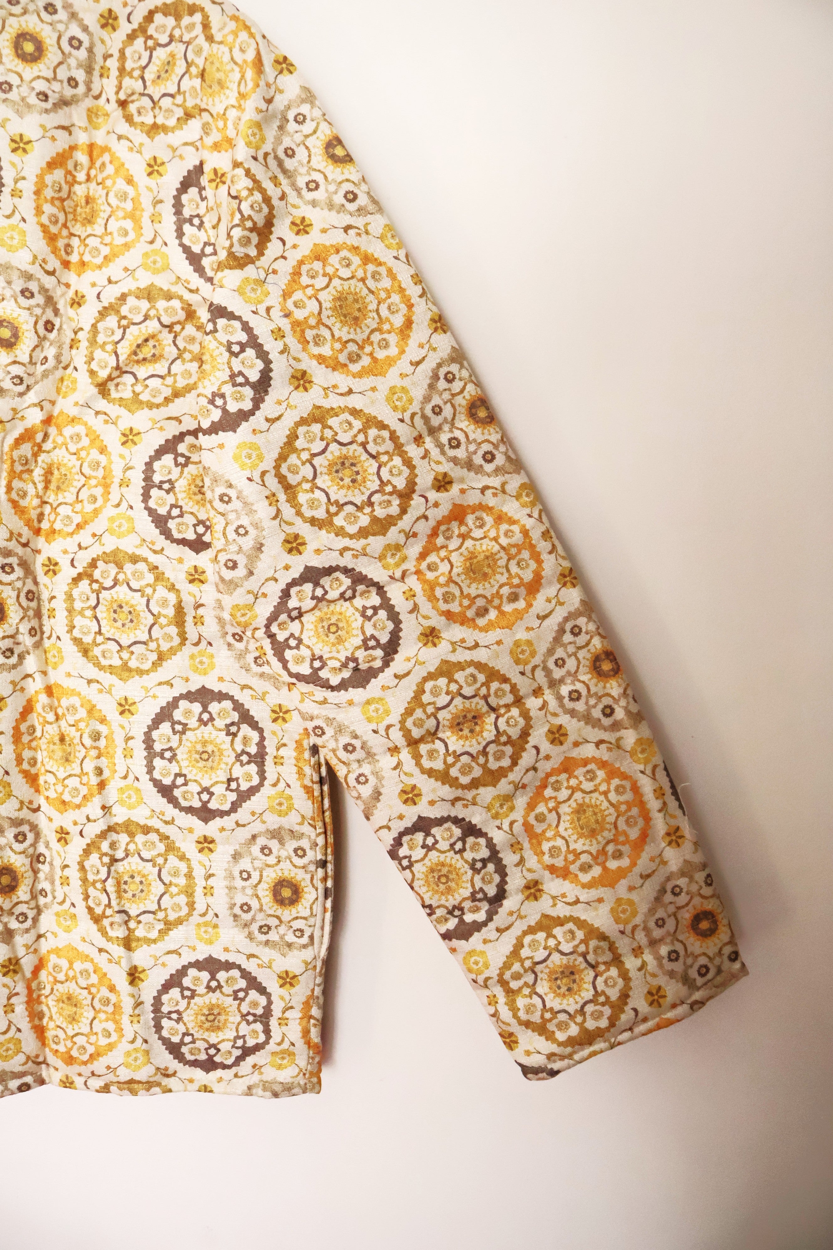 Vintage-Inspired Mandala Quilted Jacket for Women