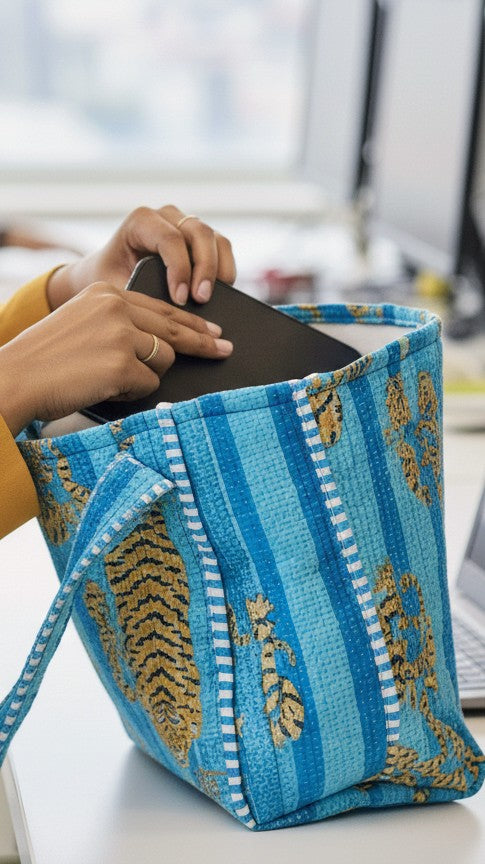 Junglee Tiger Print Tote Bag