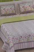 Madhubani Print Bedsheet Set- King Size (108X108 Inches)