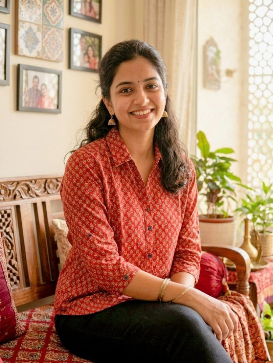 Floral Print Maroon Cotton Shirt for Women