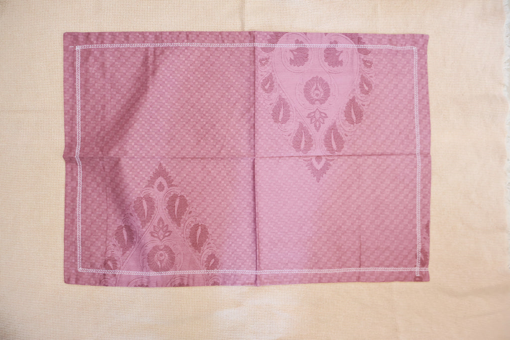 Royal Blush Damask Bedsheet Set (108X108 Inches) | King Size