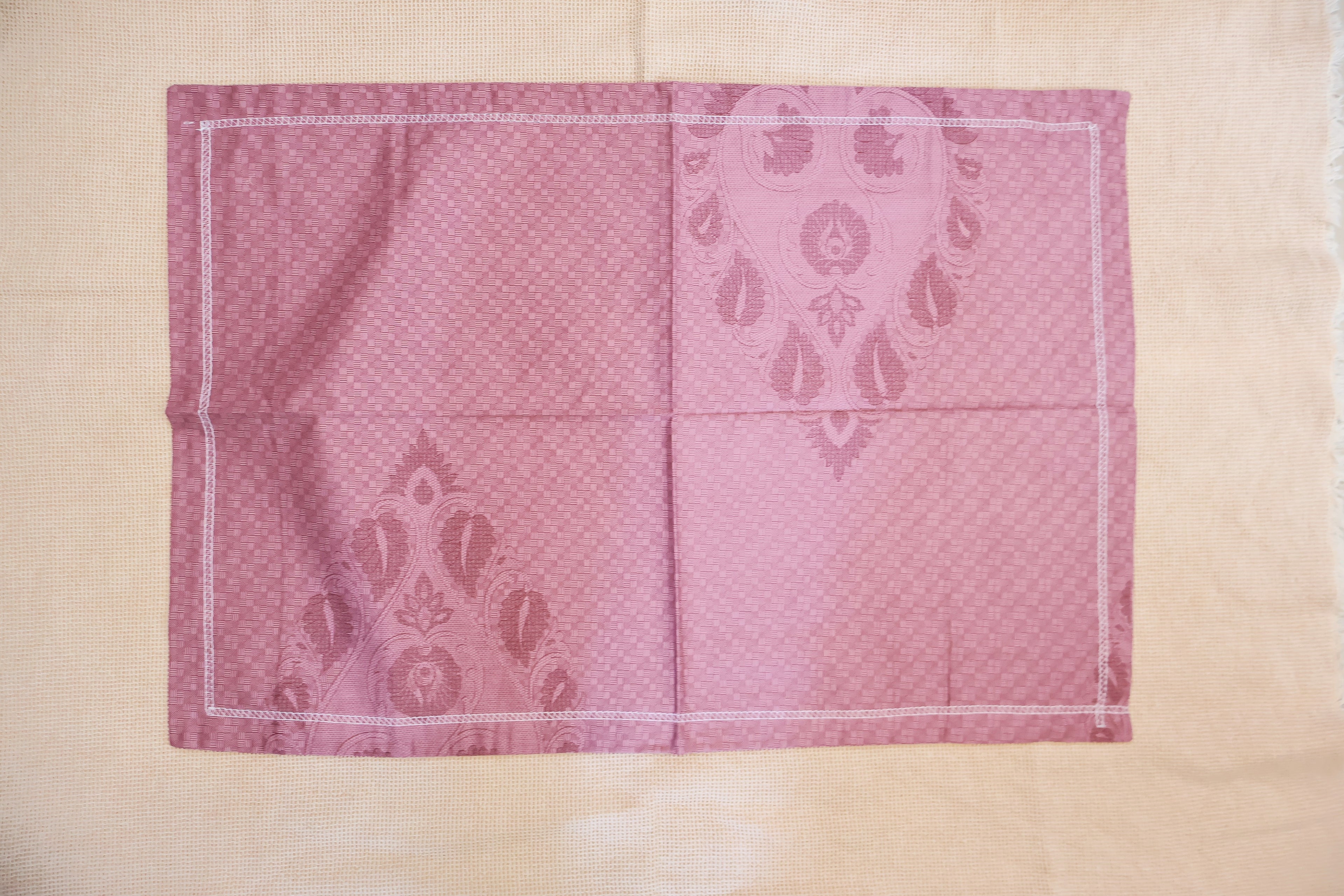 Royal Blush Damask Bedsheet Set (108X108 Inches) | King Size