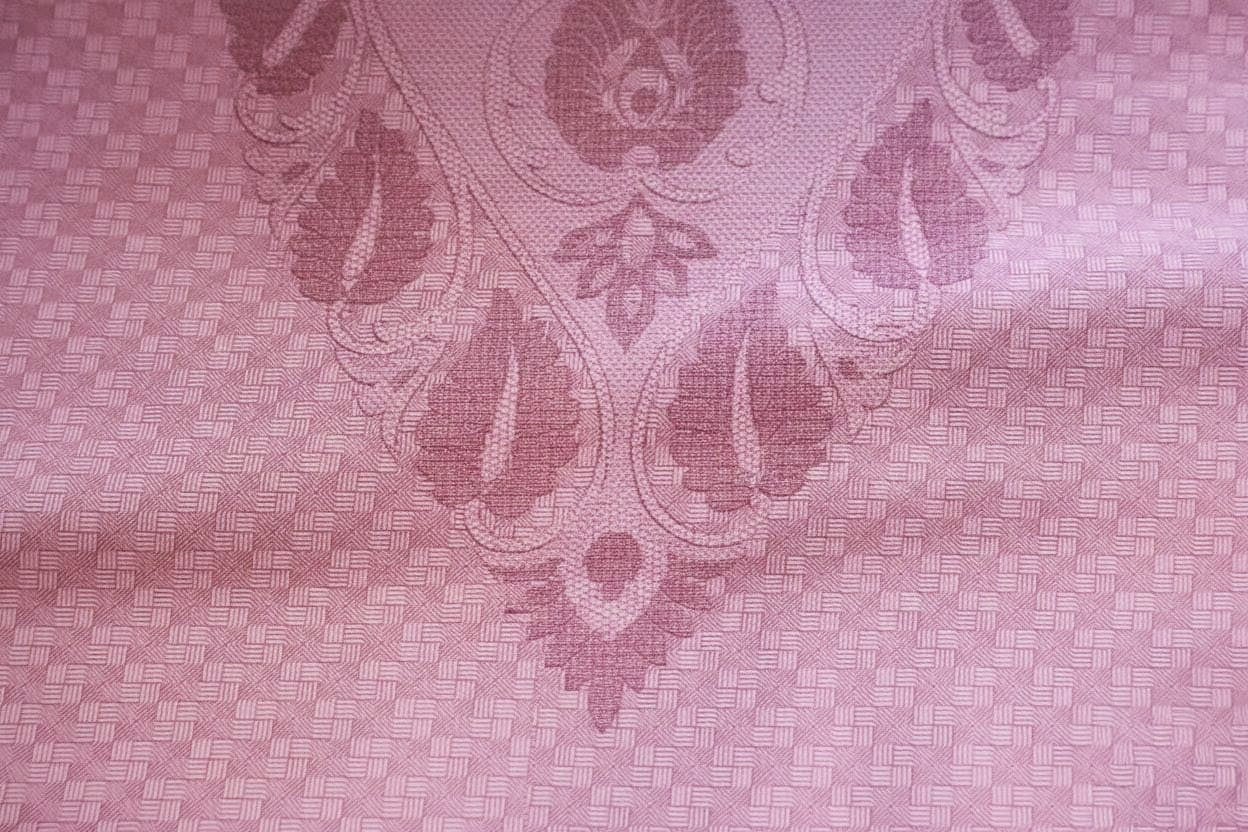 Royal Blush Damask Bedsheet Set (108X108 Inches) | King Size