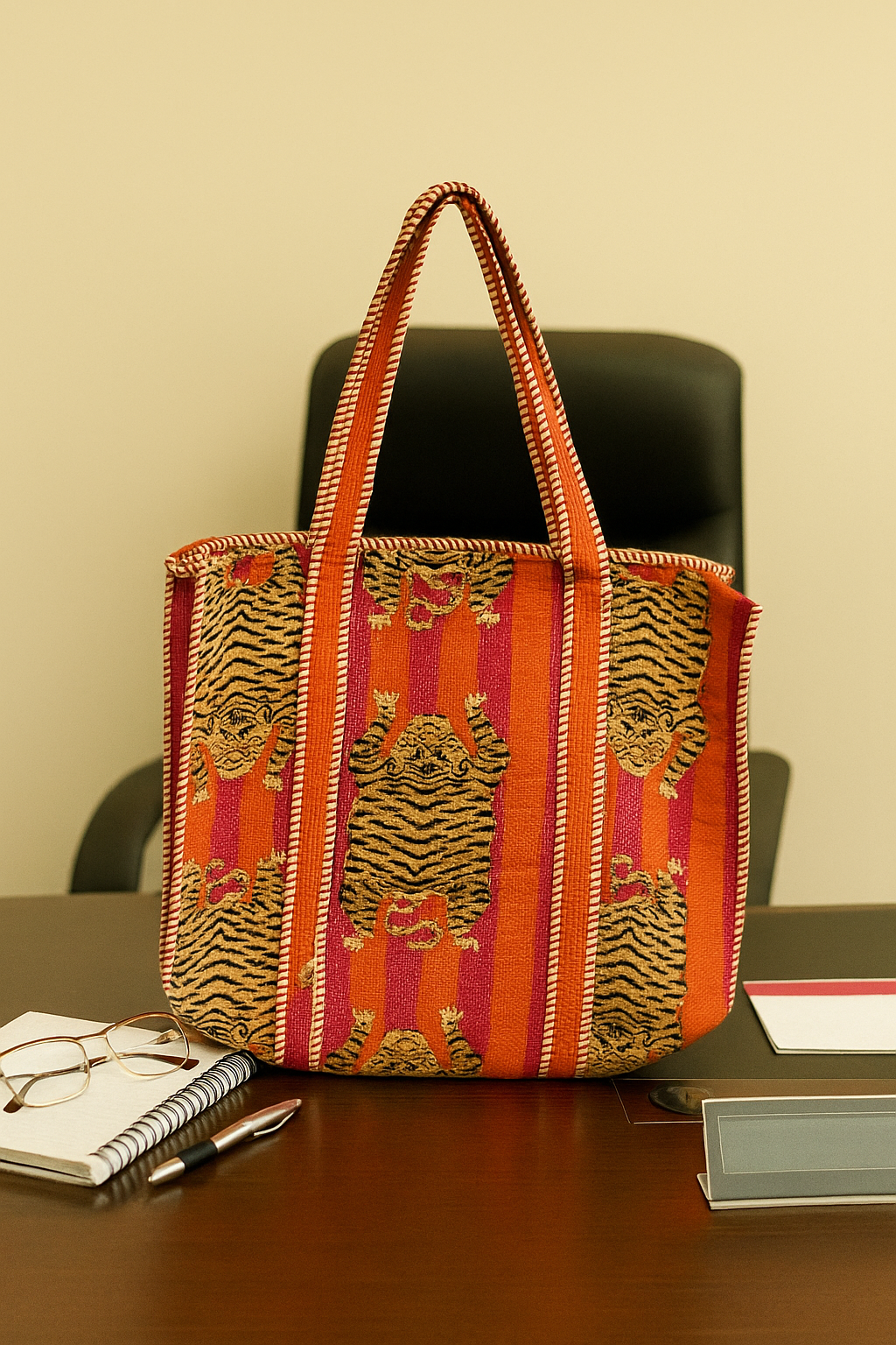 Tiger Print Tote Bag