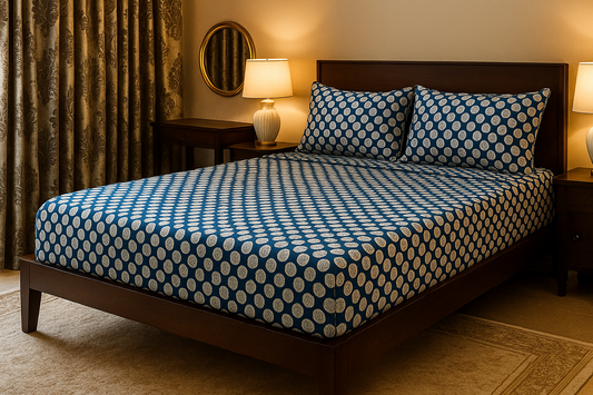 Handmade kanta Work bedsheet