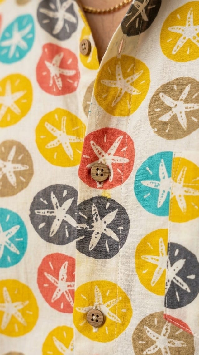 Men Multicolour Sanganeri Print Summer Cotton Shirt - Image 5