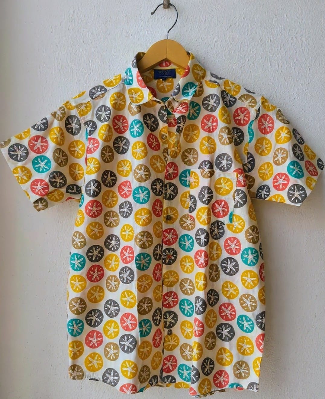 Men Multicolour Sanganeri Print Summer Cotton Shirt - Image 4