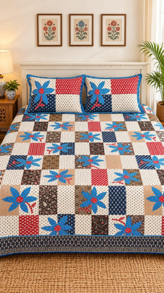 BATIK Print Double Bedsheet 108 X 108 Inches