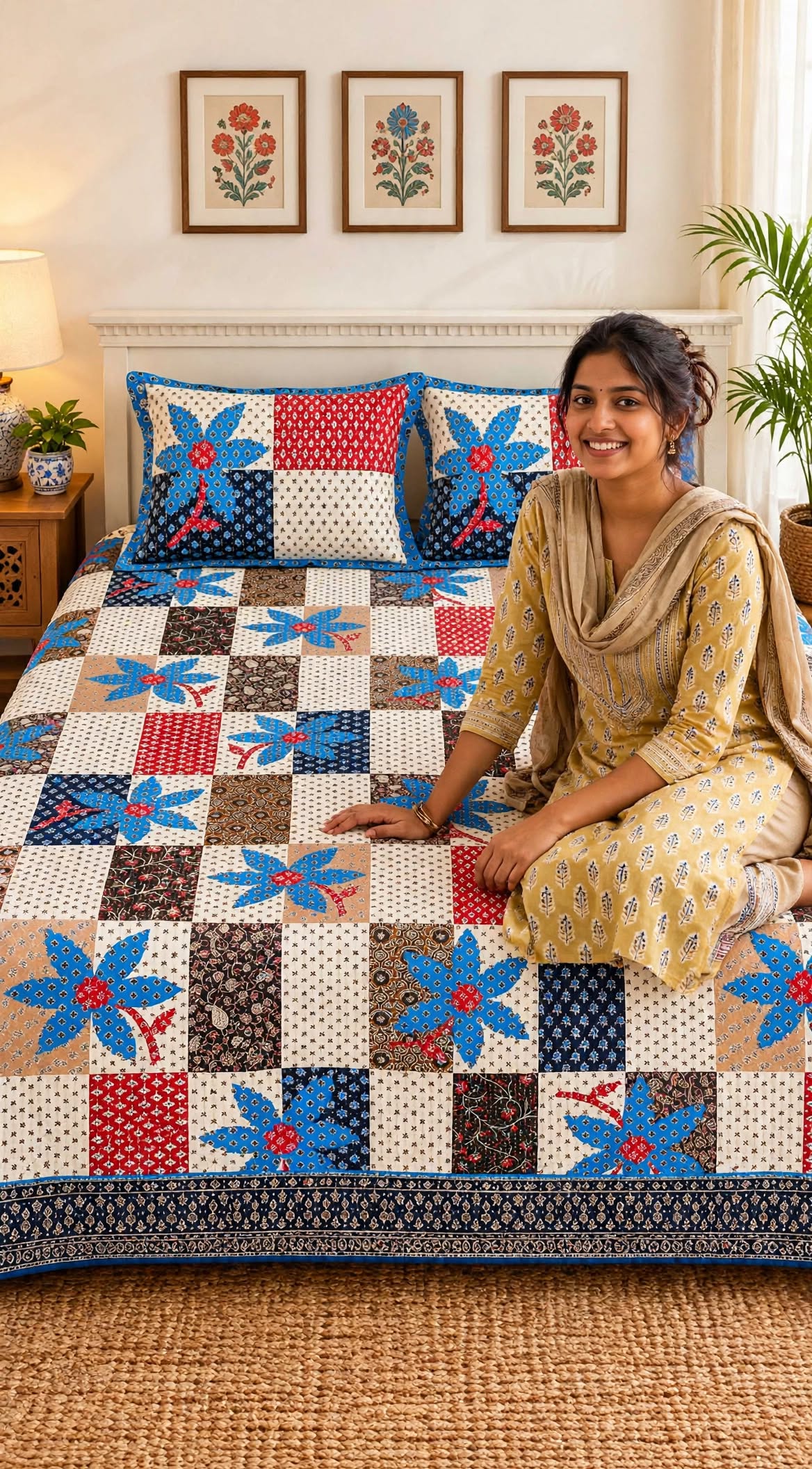 BATIK Print Double Bedsheet 108 X 108 Inches - Image 5